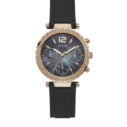 Montre Guess Solstice Femme Noire Silicone 37 mm – GW0113L2